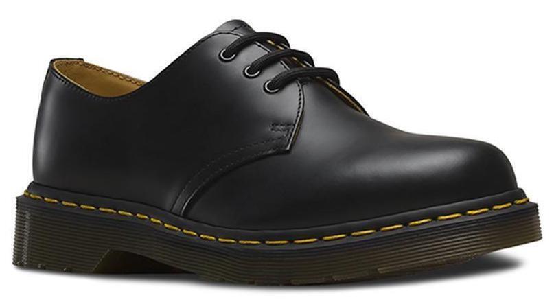 Dr. Martens 1461 Smooth Shoes Classic 3 Eye Lace Up Unisex - Black