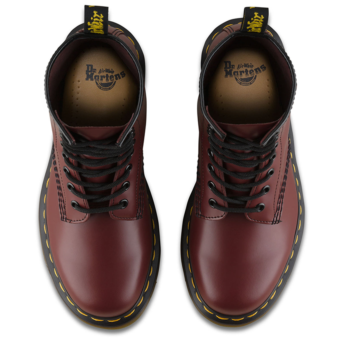 Dr. Martens Unisex 1460Z DMC 8 Lace Up Cherry Red Smooth Leather Boots Shoes Doc