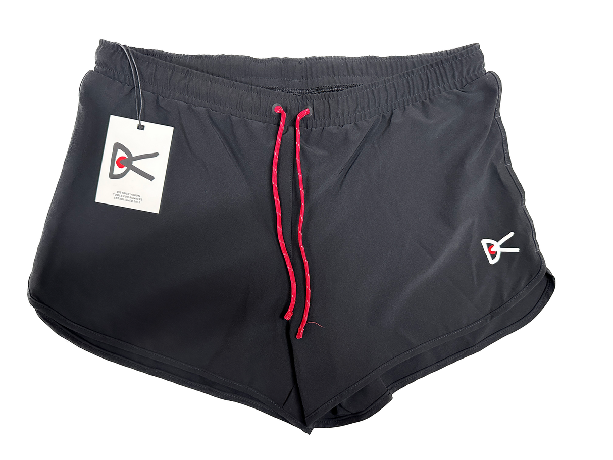 District Vision Mens Recycled Fibre Running Shorts - Black