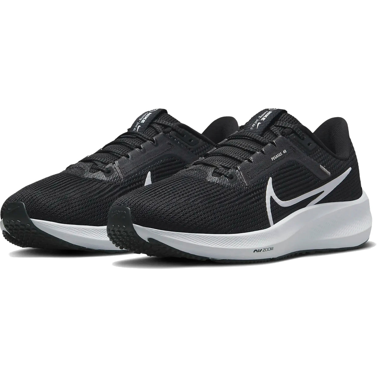 Nike Womens Air Zoom Pegasus 40 Sneakers Shoes in Black/White