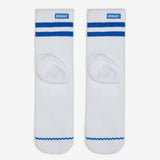 Volley Unisex Mid Socks Casual Tennis Combed Cotton in White/Blue