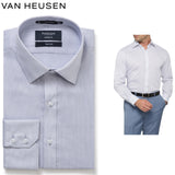 Van Heusen Euro Tailored Fit Mens Long Sleeve Shirt - Blue Stripe