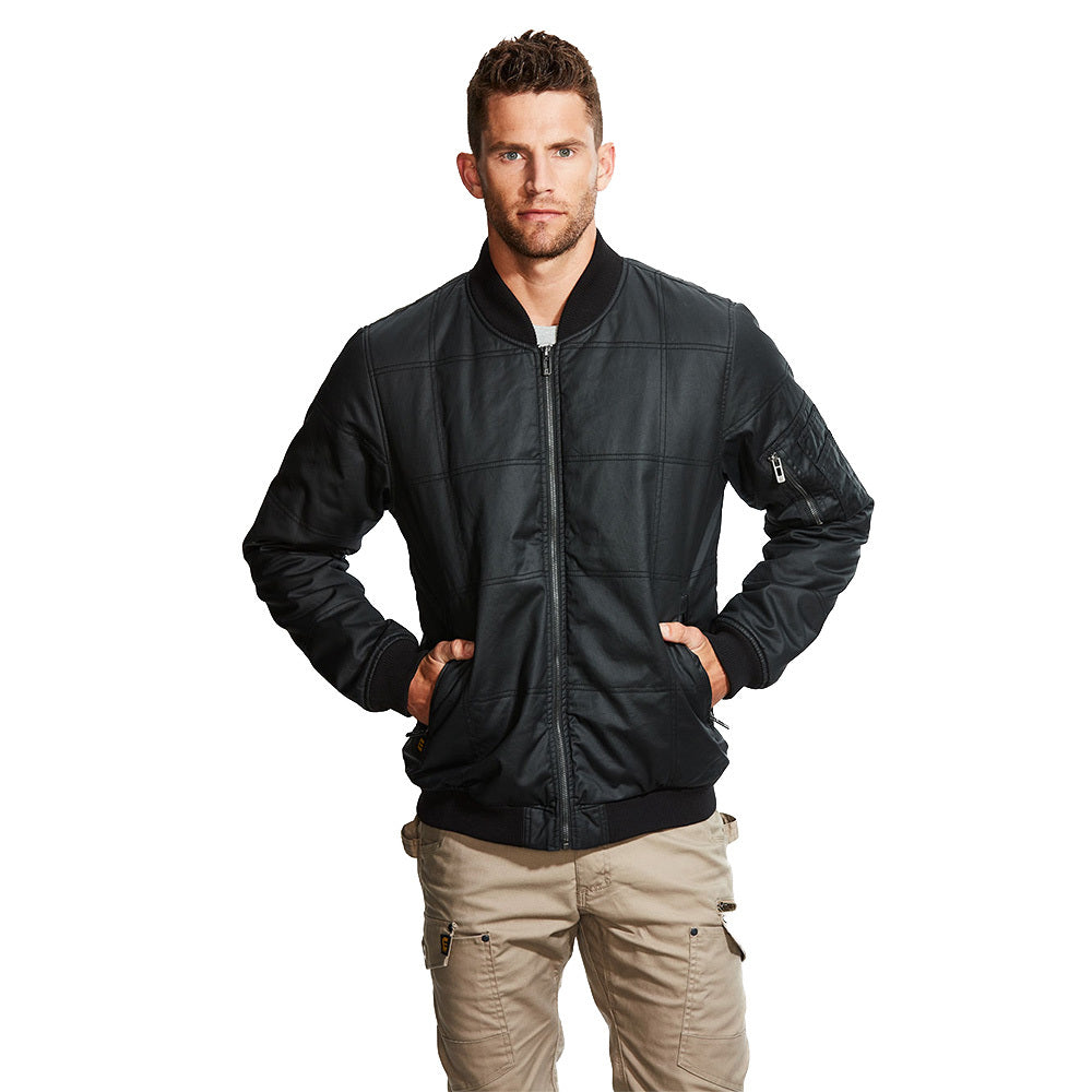 ELEVEN Workwear Stormbreaker Bomber Jacket Cotton Canvas - Black/Charcoal