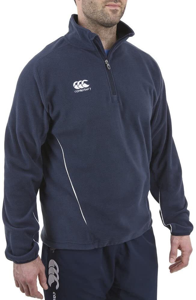 Canterbury Mens Classic Team 1/4 Quarter Zip Micro Fleece Jumper Jacket Pullover