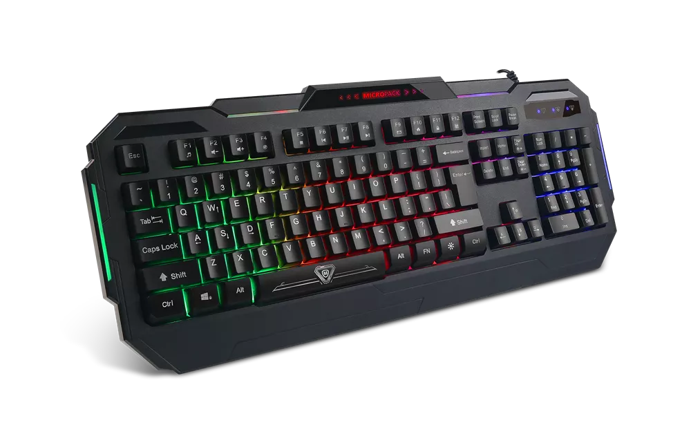 Wired Rainbow Backlit Gaming Keyboard with Splash Proof Design