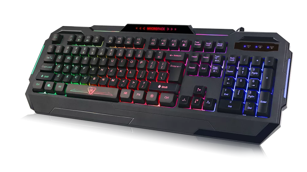 Wired Rainbow Backlit Gaming Keyboard with Splash Proof Design