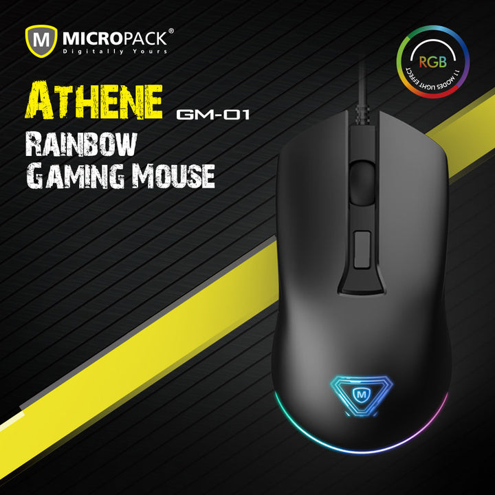 Athene USB Wired Gaming Computer Mouse Mice for PC Mac Laptop Desktop