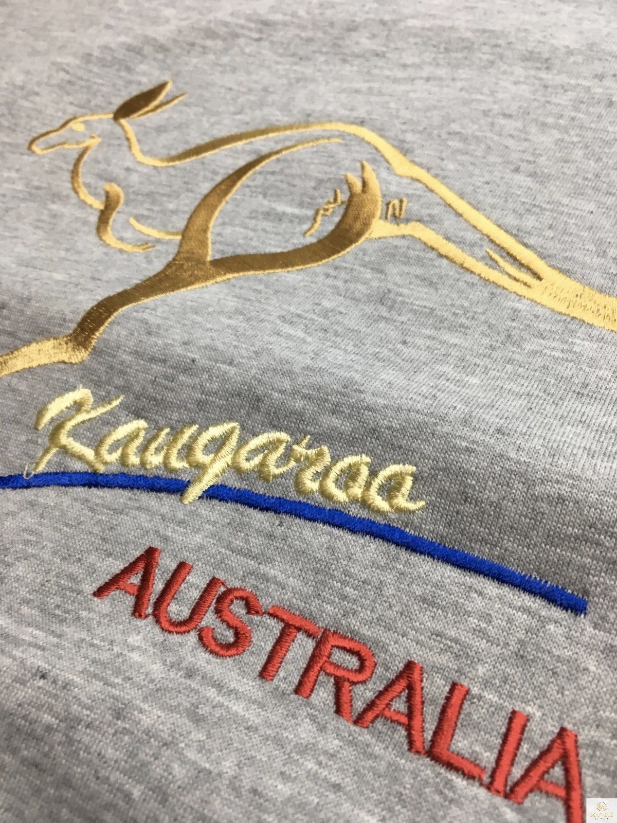 Adult Australian Kangaroo T Shirt Australia Day 100% Cotton Souvenir Tee Top - Grey