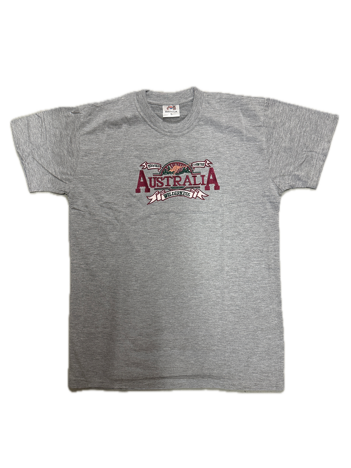 Mens Australia Wilderness T Shirt Souvenir Tee Top 100% Cotton - Grey