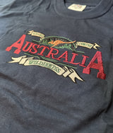 Mens Australia Wilderness T Shirt Souvenir Tee Top 100% Cotton - Navy Blue