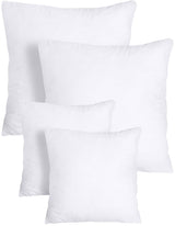 4x Premium Euro 100% Cotton Pillow with Cover Square Durable Soft European - 65x65cm