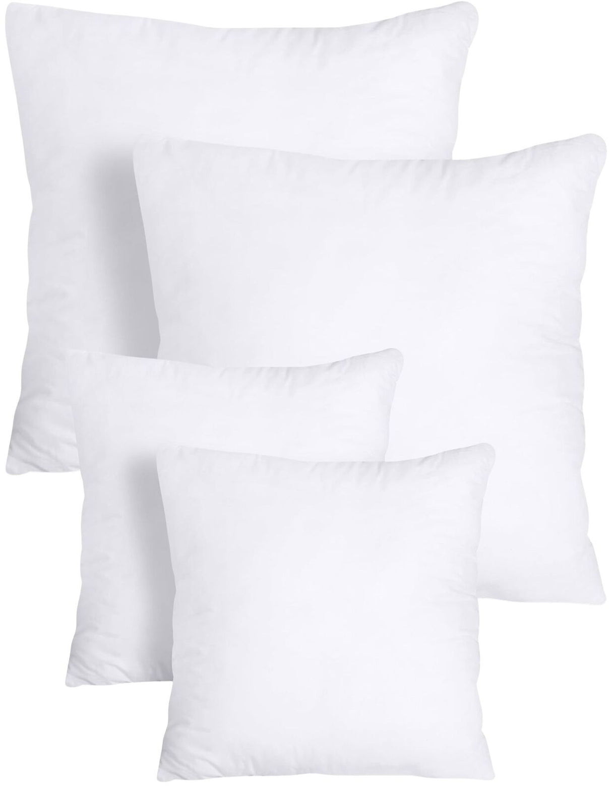 4x Premium Euro 100% Cotton Pillow with Cover Square Durable Soft European - 65x65cm