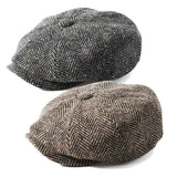 HARRIS TWEED Donegal Mayo 8 Piece Newsboy Flat Cap Tweed Wool