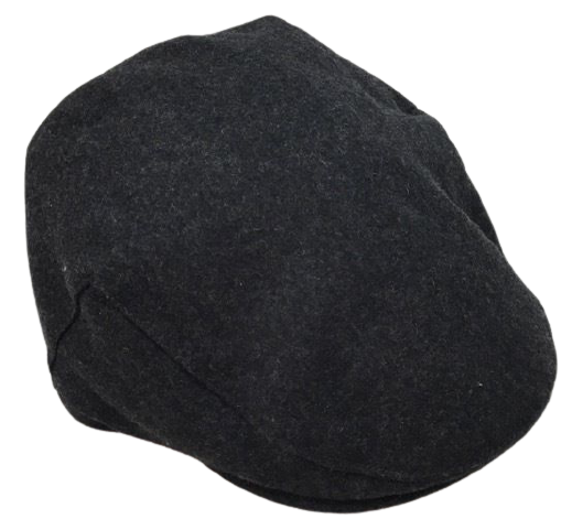 FAILSWORTH Melton Cap Charcoal Wool Grey Made in UK Classic Hat SBOY