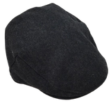 FAILSWORTH Melton Cap Charcoal Wool Grey Made in UK Classic Hat SBOY