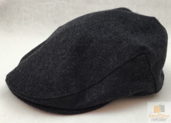 FAILSWORTH Melton Cap Charcoal Wool Grey Made in UK Classic Hat SBOY