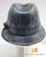 FAILSWORTH PATCH HAT Scottish Trilby Fedora 100% Wool Country Cap MADE IN UK