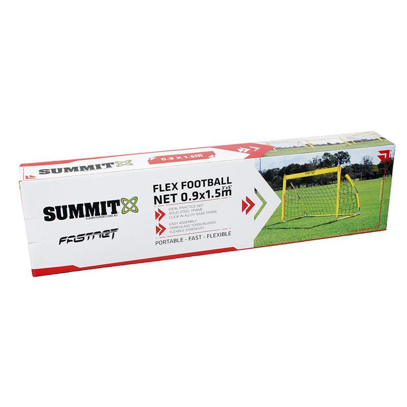 2x Summit Pop Up Fastnet Soccer Goal Futsal Football Portable Flexible 1.5m x 0.9m