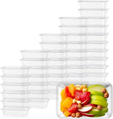 120pcs 1500ml Reusable Food Containers Plastic Meal Prep Storage - BPA Free