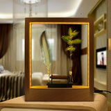 Slow Motion Picture LED Frame Optical Illusion Sculpture Feather Home Decor