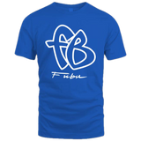 FUBU Drake Classic Logo T Shirt Top Quick Shot Tee - Cobalt Blue/White