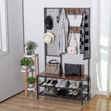 Viviendo Foyer Coat & Shoe Rack with Hooks