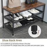 Viviendo Foyer Coat & Shoe Rack with Hooks