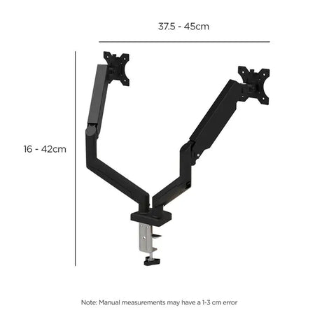 Dual Monitor Arm Heavy Duty 12KG LED Screen Holder Desk Mount Gas Spring VESA