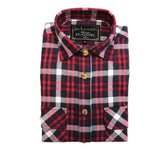 Mens Flannelette Shirt 100% Cotton Check Authentic Flannel Long Sleeve Vintage