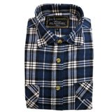 Mens Half Placket Flannelette Long Sleeve Pullover Shirt 100% Cotton Check Authentic Flannel