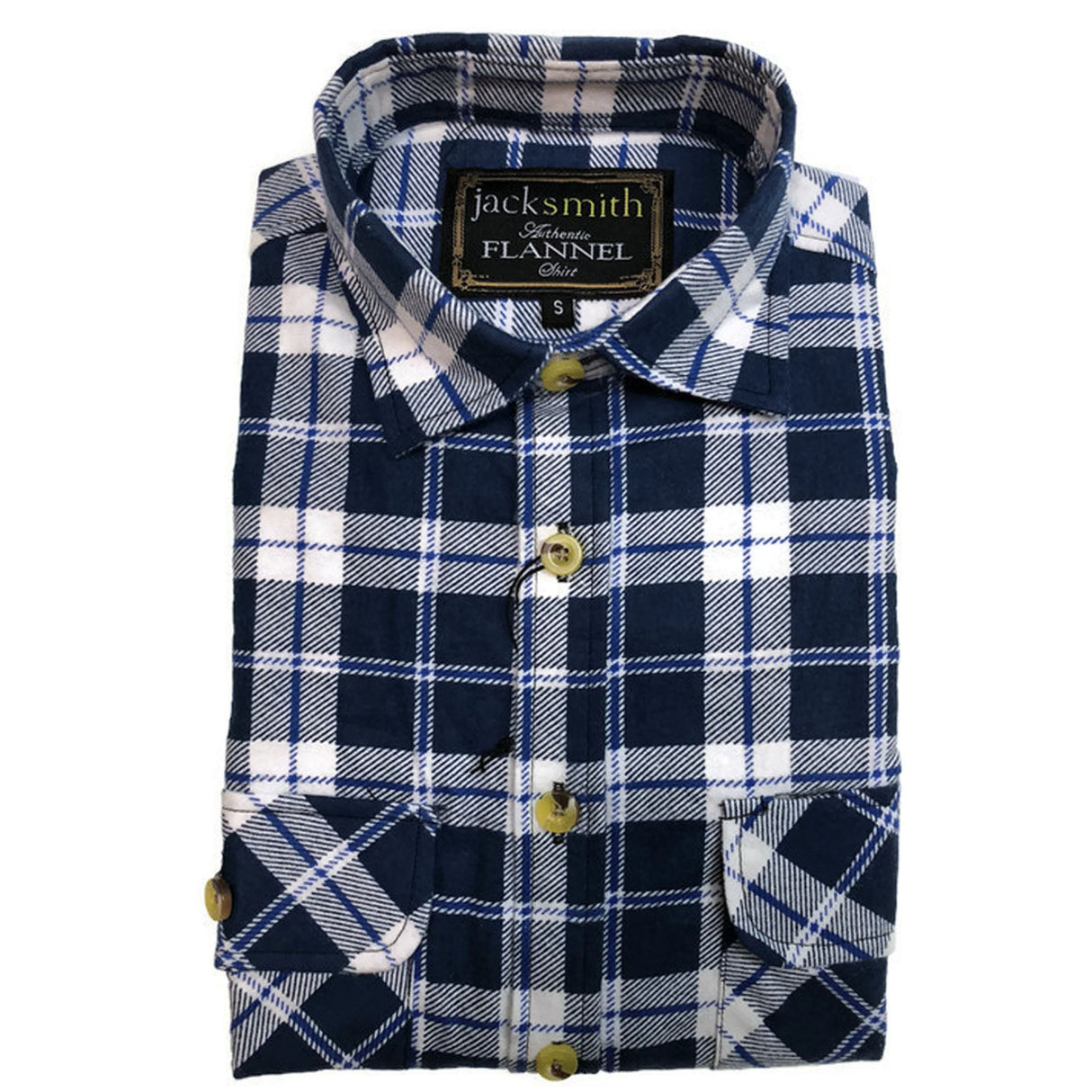 Mens Half Placket Flannelette Long Sleeve Pullover Shirt 100% Cotton Check Authentic Flannel