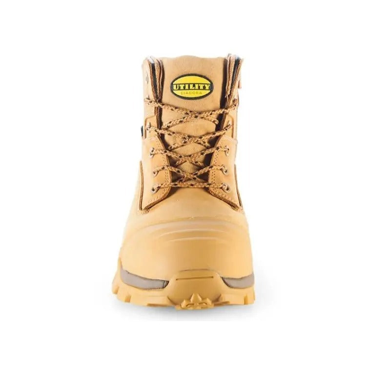 Diadora Craze Wide Fitting Safety Cap Work Boots in Wheat