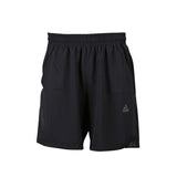 Peak Mens Running Gym Sport Shorts Comfortable Woven Short - Black/Dark Grey