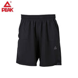 Peak Mens Running Gym Sport Shorts Comfortable Woven Short - Black/Dark Grey