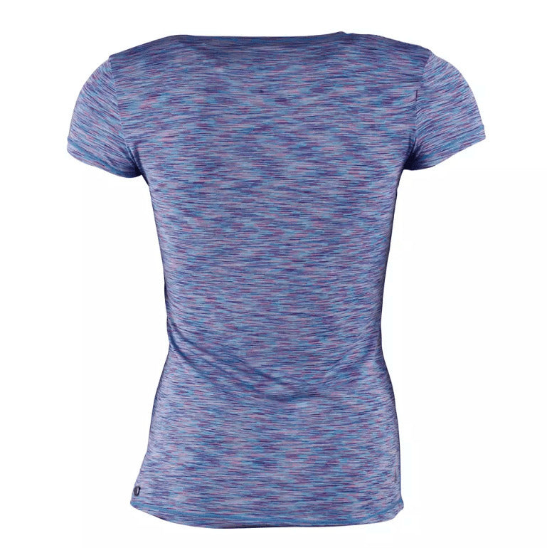 Peak Womens Round Neck Tee Shirt Running Gym Sport - Blue