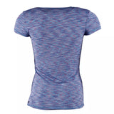 Peak Womens Round Neck Tee Shirt Running Gym Sport - Blue