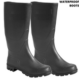 Work Gum Boots Rubber Waterproof Rain Shoes Classic Unisex Gumboots - Black