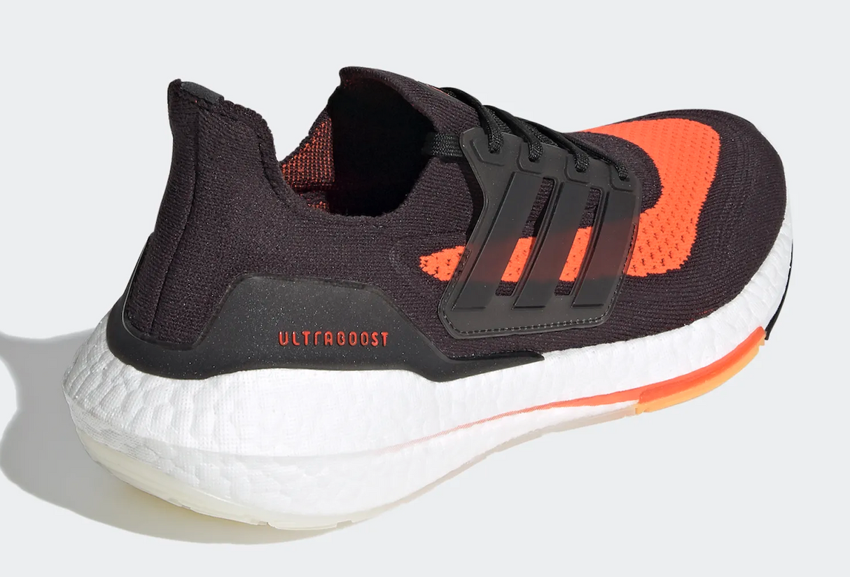 Adidas Mens Ultraboost 21 Running Sneakers Runners Shoes - Black/Orange