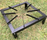 Heavy Duty Sturdy Metal Gas Burner Stand BBQ Barbecue in Black 50x50x10cm