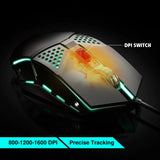 2-in-1 Wired Backlit Gaming Keyboard and Mouse Combo w/ Rainbow Lights