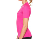 DIADORA Ladies Compression Short Sleeve Top Fitness Gym Yoga - Pink