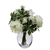 36cm Peony & Rose Mixed Arrangement Artificial Flower Decor