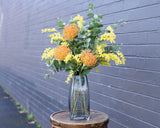 72cm Leucospermum & Mimosa Arrangement Artificial Flowers Floral Decor Plant