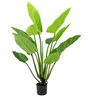 140cm Potted Faux Philodendron Plant w Pot Green Artificial Faux Decor