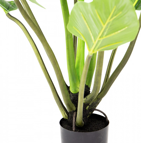 140cm Potted Faux Philodendron Plant w Pot Green Artificial Faux Decor