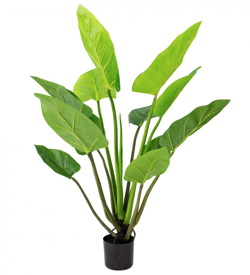 140cm Potted Faux Philodendron Plant w Pot Green Artificial Faux Decor