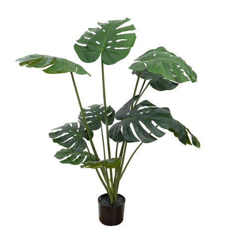 120cm Potted Faux Monstera Vine Plant Artificial Flowers Interior Decoration