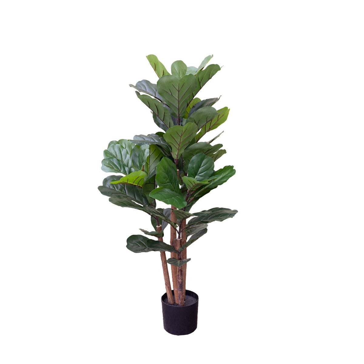 120cm Potted Faux Fiddle Leaf Fig Tree Artificial Plant Flower Green