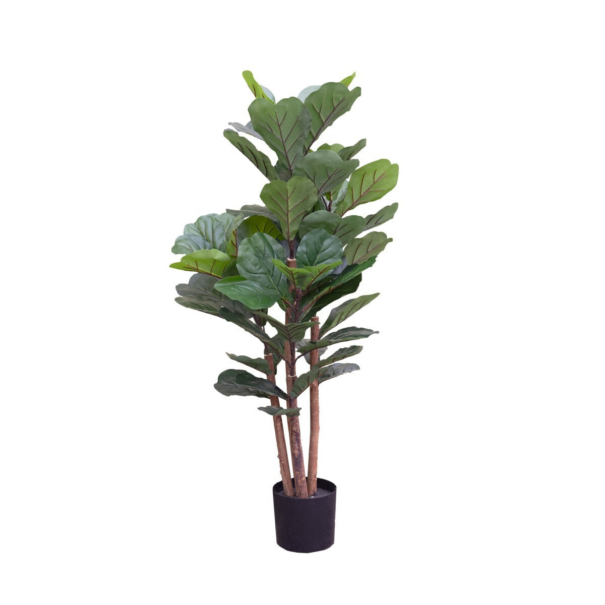 120cm Potted Faux Fiddle Leaf Fig Tree Artificial Plant Flower Green