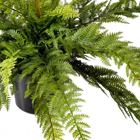 40cm Leather Fern in Pot Potted Artificial Flower Green Plant